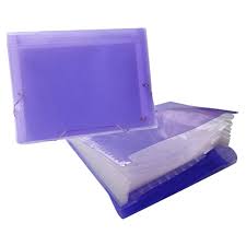 PASTA SANFONA A-4 PP C/12 DIVISOES LILAS