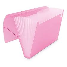 PASTA SANFONA A-4 PP C/12 DIVISOES ROSA  7897237371903