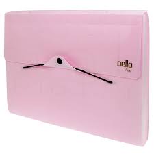 PASTA SANFONA OFICIO MALETA C/12 DIVISOES  ROSA  DAC