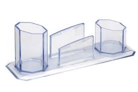 PORTA LAPIS/CLIPS/LEMBRETE ACRILICO CRISTAL WALEU  7897294404538