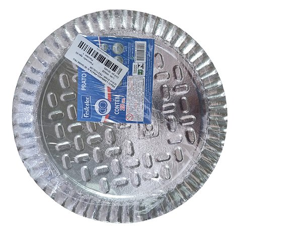 PRATO LAMINADO PRATA N.06  DIAMETRO 32,0 CM C/20  7899348506359