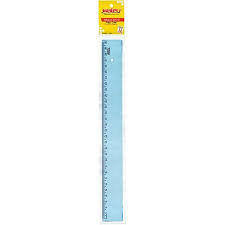 REGUA  30 CM ACRILICA AZUL WALEU 7897294403555