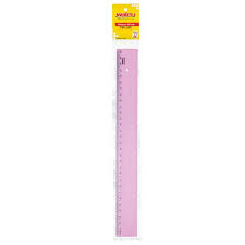 REGUA  30 CM ACRILICA ROSA WALEU 7897294404170