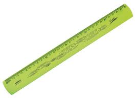 REGUA  30CM FLEXIVEL NEON AMARELA WALEU  7897294408390