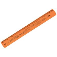 REGUA  30CM FLEXIVEL NEON LARANJA WALEU  7897294408482
