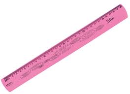 REGUA  30CM FLEXIVEL NEON PINK WALEU  7897294408451