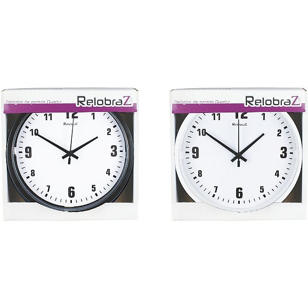 RELOGIO DE PAREDE REDONDO 21CM RELOBRAZ  7899911220651