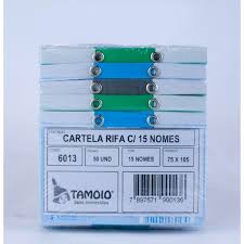 RIFA CARTELA C/15 NOMES C/50