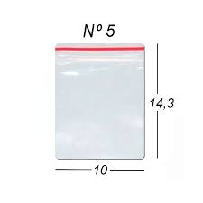 SACO PLASTICO ZIP  N.5 10X14 C/100