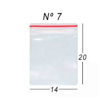 SACO PLASTICO ZIP  N.7 14X20 C/50