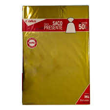 SACO PRESENTE METALIZADO 44X59 C/50  0000000009492