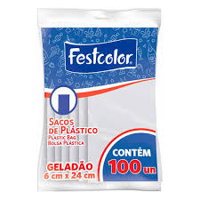 SAQUINHO P/GELADÃO C/100  FESTCOLOR  7899348545310