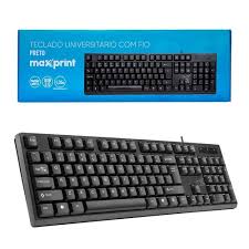 TECLADO PADRÃO USB PRETO MAXPRINT 7897975059347