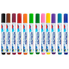TINTA CANETA P/TECIDO ACRILEX   AZ-AM-PT-VM-MRR-VD-RS