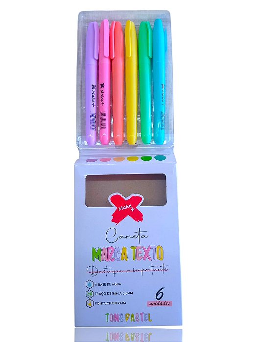 CANETA MARCA TEXTO TONS PASTEL C/06 GATTE
