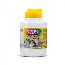 TINTA GUACHE 250 ML BRANCO ACRILEX  7891153020198