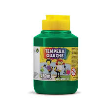 TINTA GUACHE 250 ML VERDE BANDEIRA  ACRILEX  7891153020174
