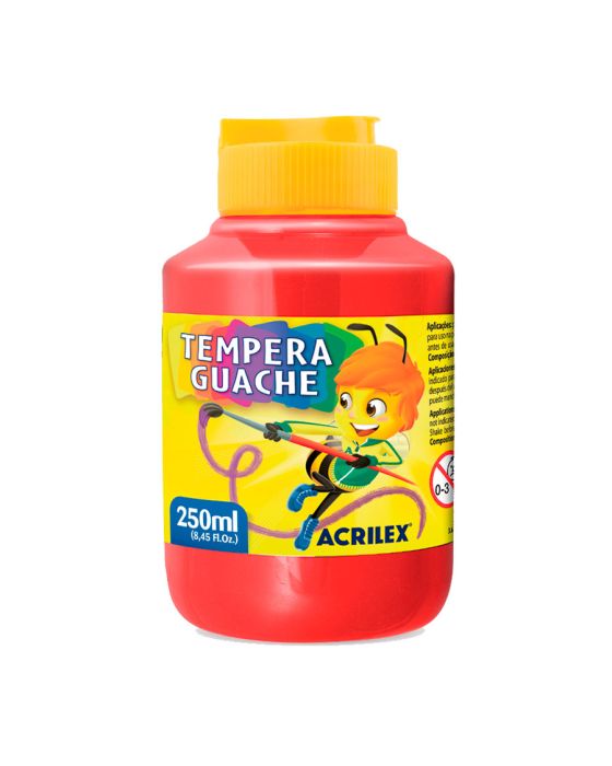 TINTA GUACHE 250 ML VERMELHO FOGO  ACRILEX  7891153020150