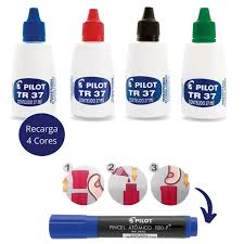 TINTA P/PINCEL  37 ML  AZ-PT-VM-VD PILOT