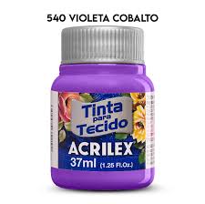 TINTA TECIDO ACRILEX 540 VIOLETA COBALTO 37MLFOSCA  7891153041469