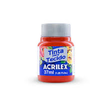 TINTA TECIDO ACRILEX 805 GOIABA QUEIM.37ML FOSCA CÓD.UN 7891153000589