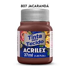 TINTA TECIDO ACRILEX 807 JACARANDÁ 37ML FOSCA CÓD.UN 7891153014210