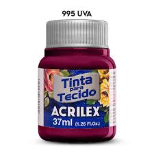 TINTA TECIDO ACRILEX 995 UVA 37ML FOSCA  7891153072418
