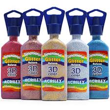 TINTA TECIDO DIMENSIONAL GLITER 3D RELEVO 35 ML  ACRILEX