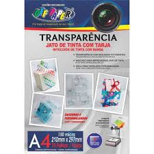 TRANSPARENCIA P/RETROPROJETOR INKJET A-4 150G C/10