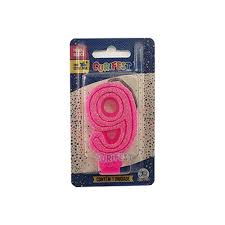 VELA C/GLITER N.9 ROSA  C/10  7896901617972