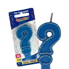 VELA INTERROGAÇÃO AZUL  CURIFEST 7896901617057