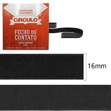 VELCRO 16MM PRETO  CIRCULO 25M  7891113597265