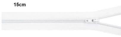 ZIPER NYLON IMPORTADO 15 CM  BRANCO C/10