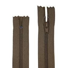 ZIPER NYLON IMPORTADO 18 CM  MARROM C/10