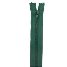 ZIPER NYLON IMPORTADO 18 CM  VERDE C/10