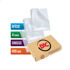PLASTICO PASTA 4FUROS OFICIO GROSSO CX C/400