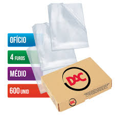 PLASTICO PASTA 4FUROS OFICIO MEDIO CX C/600  DAC