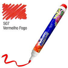 CANETA P/TECIDO ACRILEX VERMELHO 7891153044347