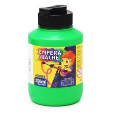 TINTA GUACHE 250 ML ACRILEX VERDE NEON 7891153121864