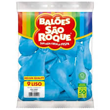 BEXIGA SÃO ROQUE N.9 C/50 AZUL BABY 7896243102167