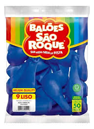 BEXIGA SÃO ROQUE N.9 C/50 AZUL COBALTO 7896243102037
