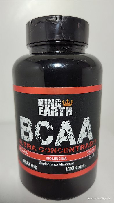 BCAA - King Earth - Ultra Concentrado - 120 Cápsulas / 750mg