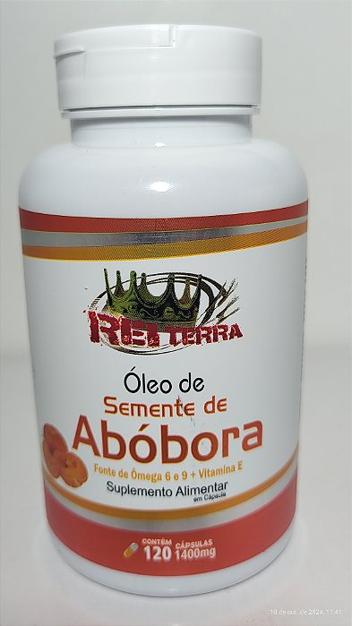 Óleo De Semente De Abóbora - 120 Cápsula / 1400mg - Rei Terra