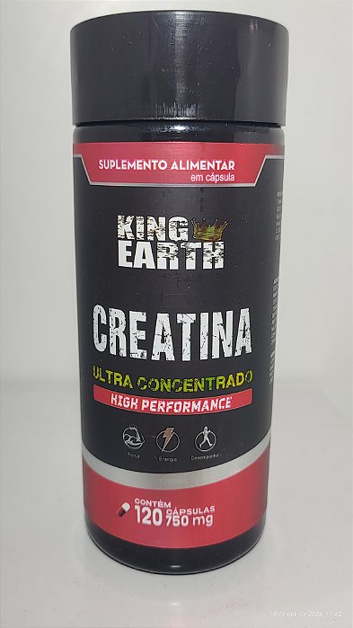 Creatina - Ultra Concentrado - High Performance - 120 Cápsulas / 750mg - King Earth