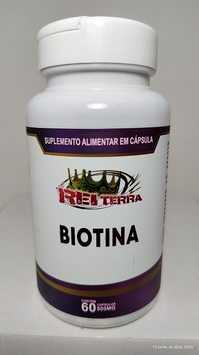 BIOTINA - 60 CÁPSULAS / 500MG - REI TERRA