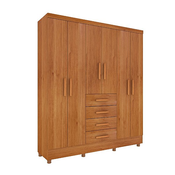 Guarda Roupa 6 Portas Arizona E Com 4 Gavetas