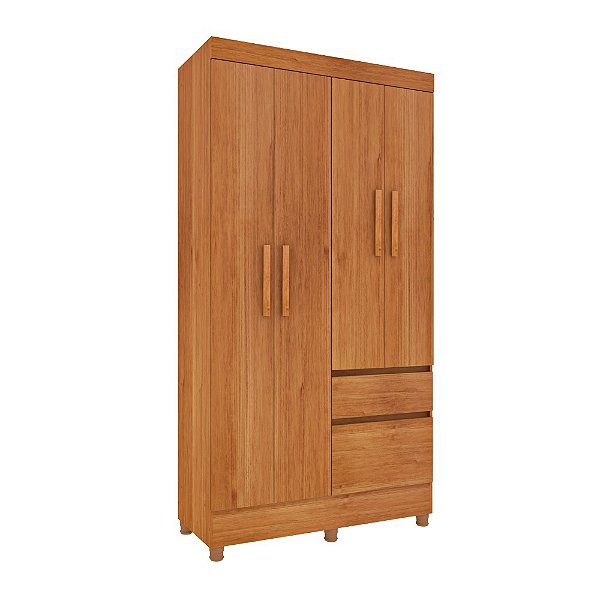 Guarda-Roupa Solteiro Oregon 4 Portas 2 Gavetas
