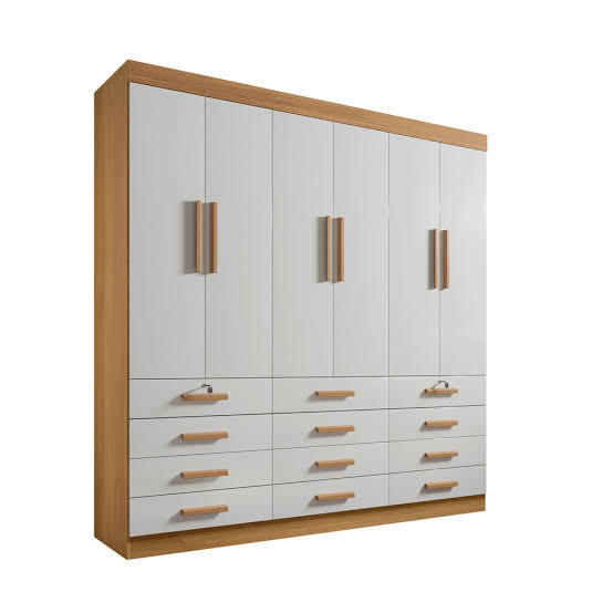 Guarda Roupa Mônaco Casal 6 Portas 12 Gavetas