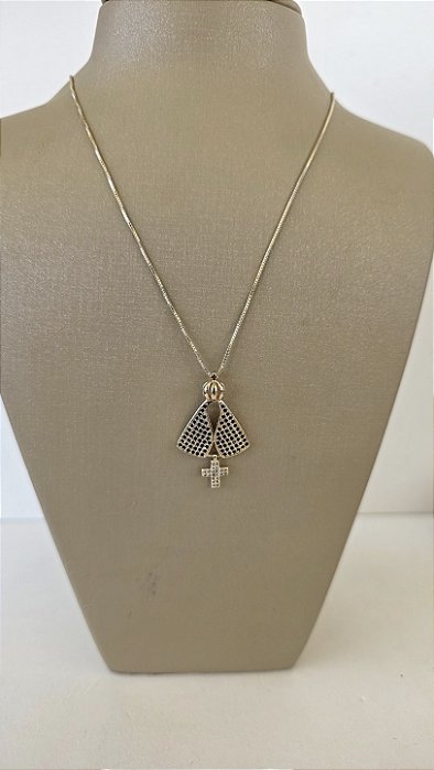 Colar Gargantilha Nossa Senhora Dourado