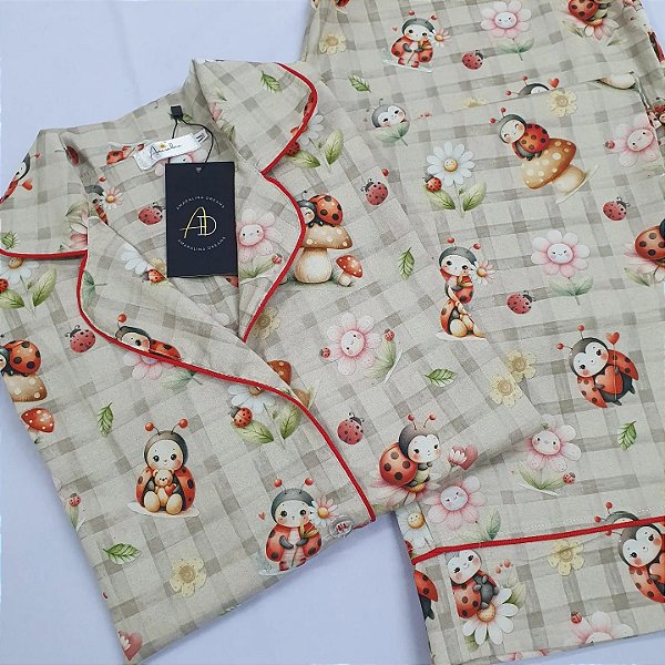 Pijama Americano  Longo Joaninha  PJ003